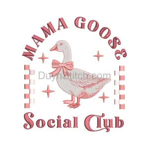 Mama Goose Embroidery Patch