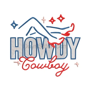 Howdy Cowboy Embroidery