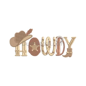 Howdy Western Embroidery