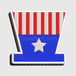 Patriotic Embroidered Hat Design