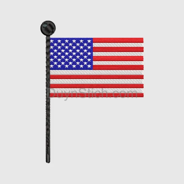 Embroidered U.S. Flag Design