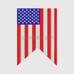 Embroidered American Flag Design