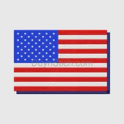 American Flag Embroidery Design