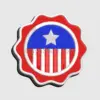 Patriotic Star Badge Embroidered Design