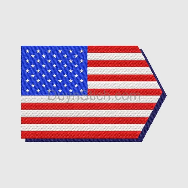 Hexagonal American Flag Patch