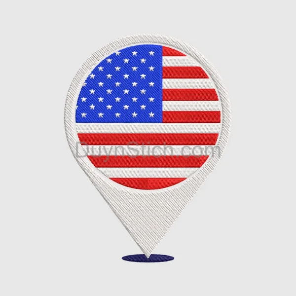 Embroidered American Flag Pin