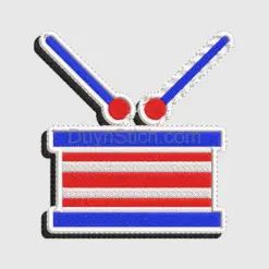 American Flag Drum Patch