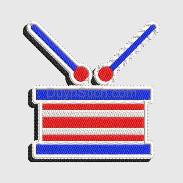 American Flag Drum Patch