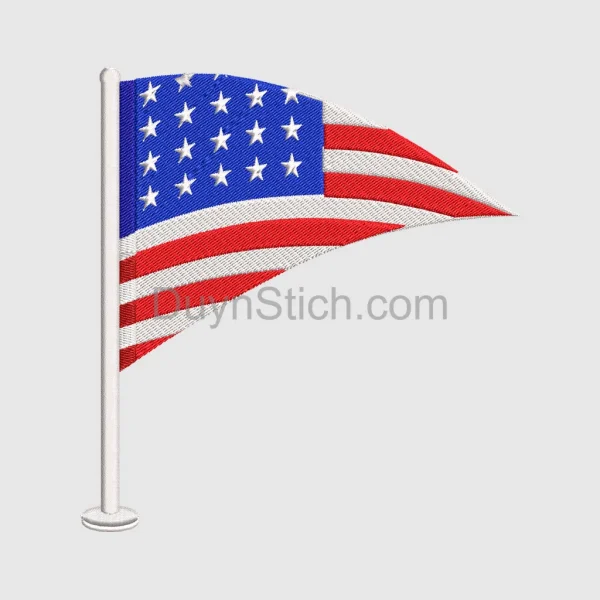 Embroidered American Flag Emblem