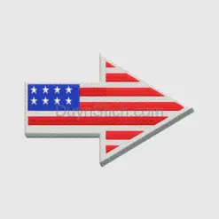 Patriotic Arrow with Stars and Stripes