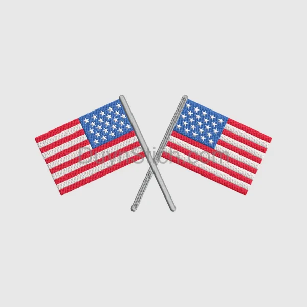 American Flag Embroidered Patches