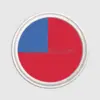 Red and Blue Embroidered Patch