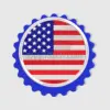 Patriotic American Flag Badge