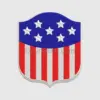 Patriotic American Shield Design