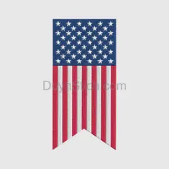 Embroidered American Flag Design