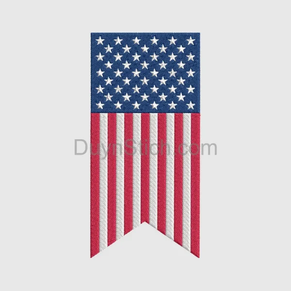 Embroidered American Flag Design