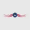 Patriotic Star Emblem with Stripes