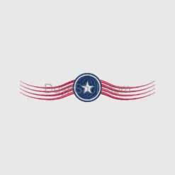 Patriotic Star Emblem with Stripes