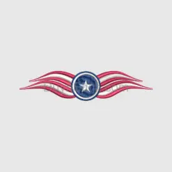 Patriotic Star and Stripes Embroidery