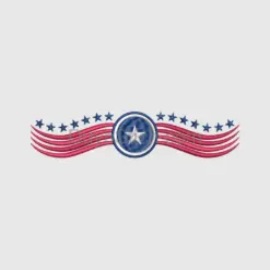 Patriotic Star Embroidery Design