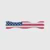 Wavy Embroidered American Flag