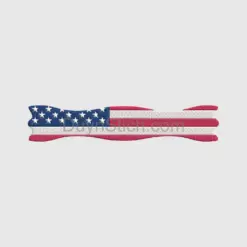 Wavy Embroidered American Flag