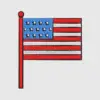 Embroidered American Flag Patch Design
