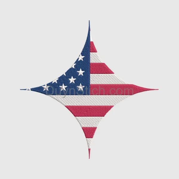 Embroidered American Flag Design
