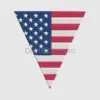 Triangular American Flag Embroidered Badge