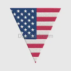 Triangular American Flag Embroidered Badge