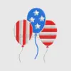 Patriotic Embroidered Balloons