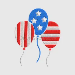 Patriotic Embroidered Balloons