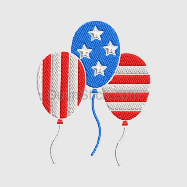 Patriotic Embroidered Balloons
