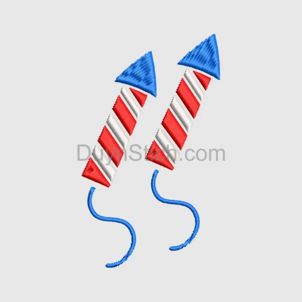Embroidered Patriotic Rockets