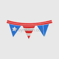 Patriotic Bunting with Stars and Stripes