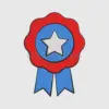 Award Ribbon Patch with Star