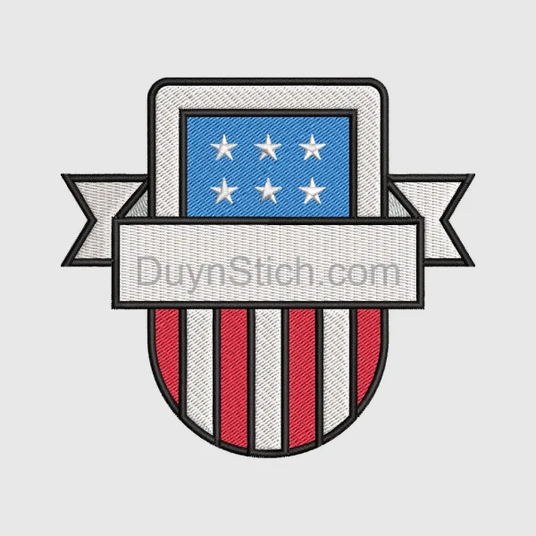 Patriotic Shield Emblem Design