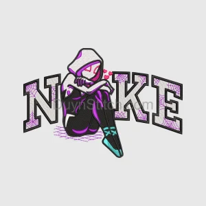 Spider-Gwen Style NIKE Embroidery