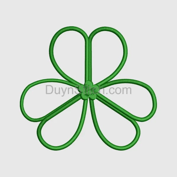 Green Celtic Floral Knot Embroidery