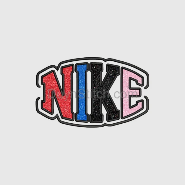 Colorful Glitter Nike Logo