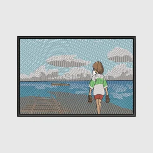 Girl by the Water Embroidery