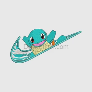 Squirtle-Inspired Embroidered Patch
