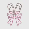 Pink Bunny Bow Decoration applique