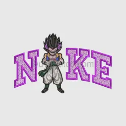 Anime Character with NIKE Text Embroidery