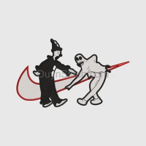 Ghost and Wizard Embroidered Design