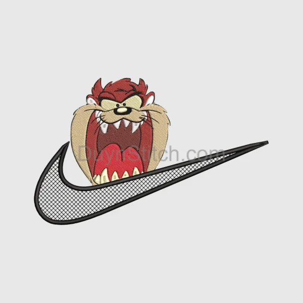 Taz and Nike Swoosh Embroidery